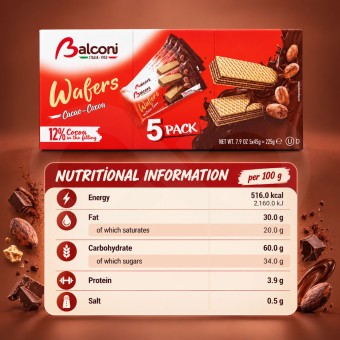 BALCONI® Kakaowaffeln 225g