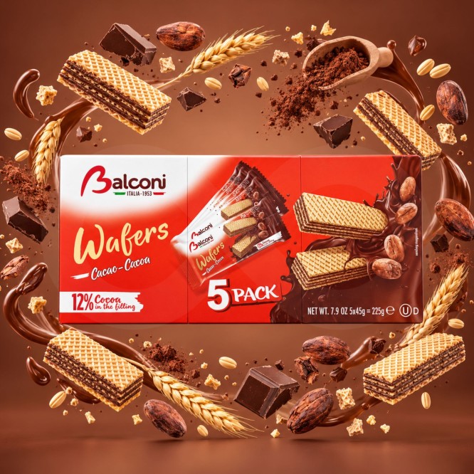 BALCONIŽ Cocoa Wafers 225g