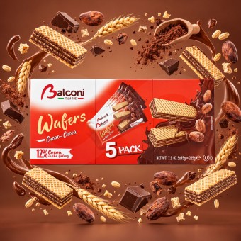 BALCONI� Cocoa Wafers 225g