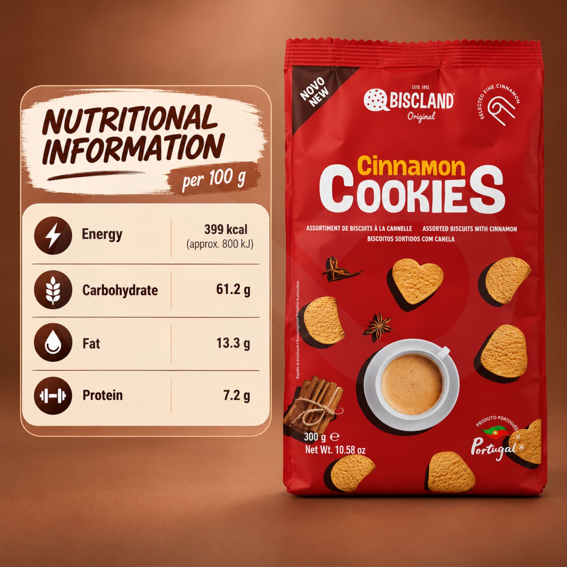 BISCLAND® Cinnamon Cookies 300gr