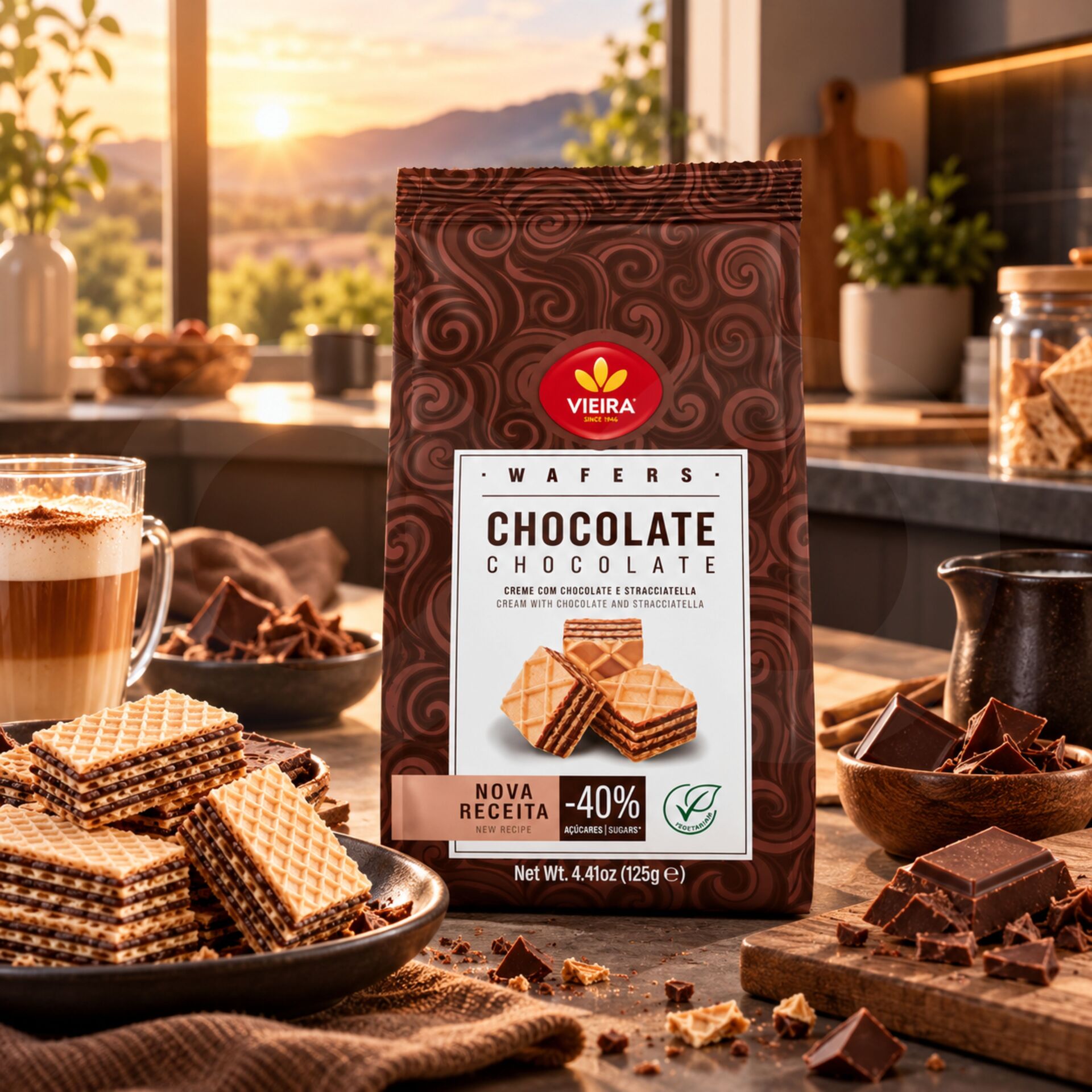 VIEIRAź Wafle Czekoladowe 125g