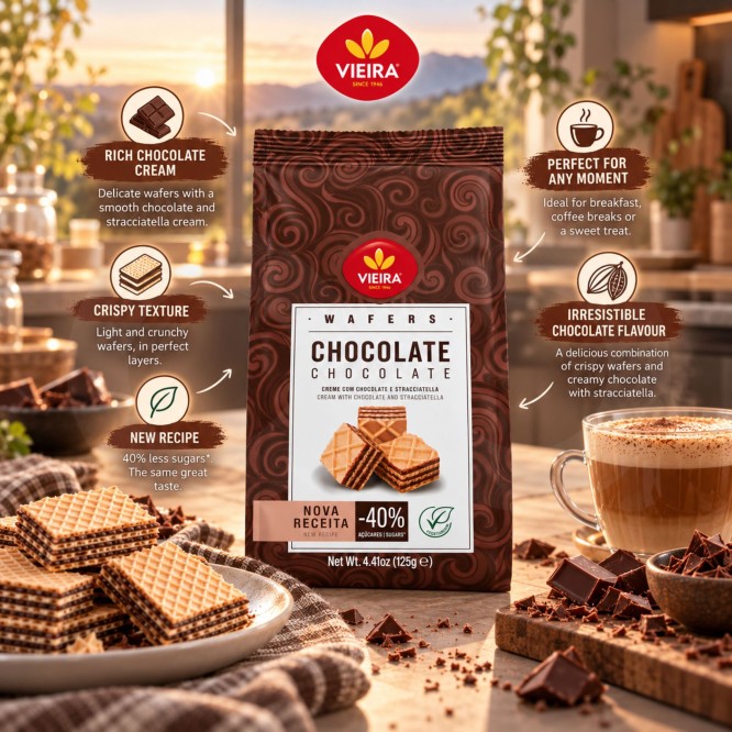 VIEIRAź Wafle Czekoladowe 125g
