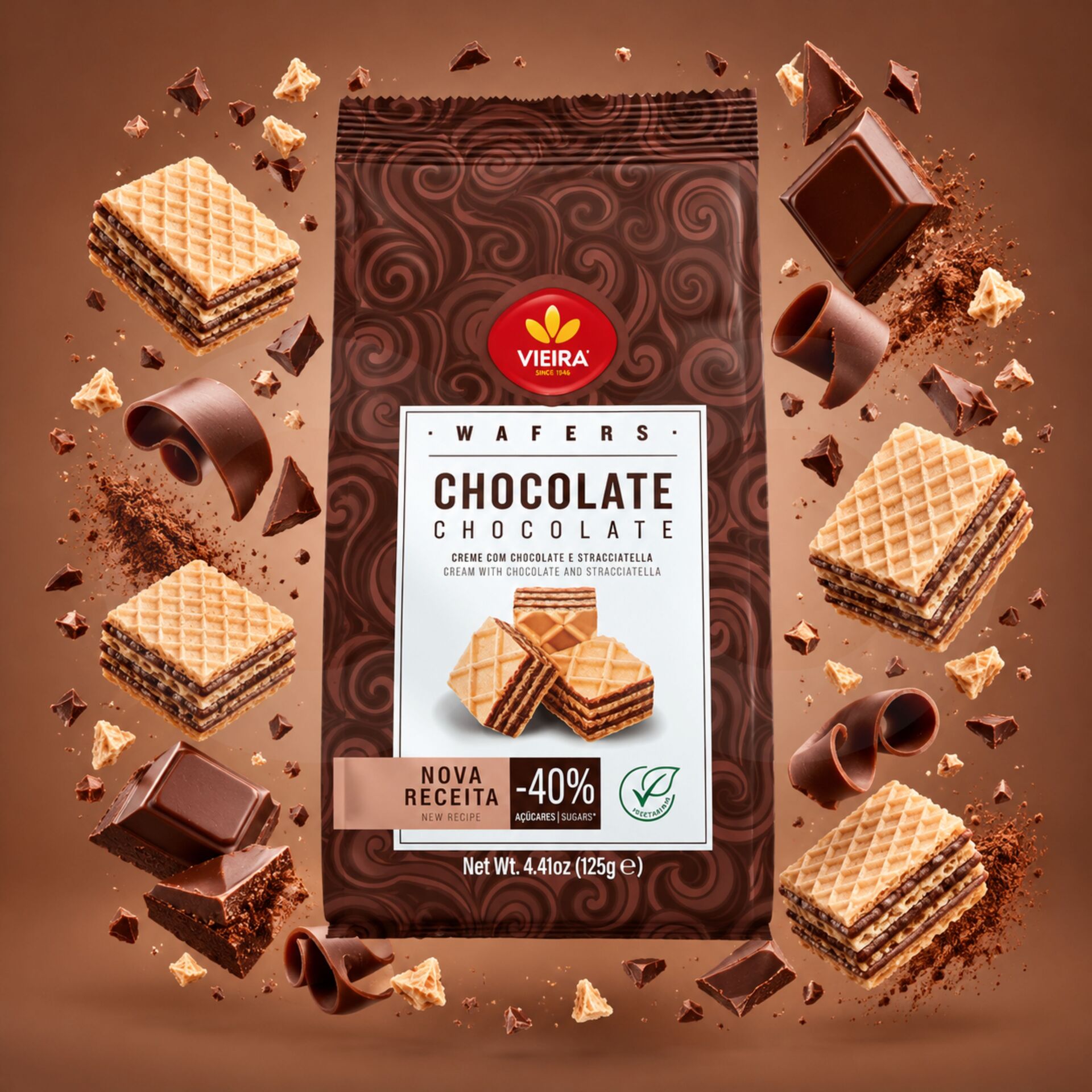 VIEIRAź Wafle Czekoladowe 125g