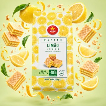 VIEIRA® Wafle Cytrynowe 125g VIEIRA® Wafle Cytrynowe 125g