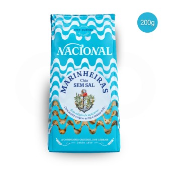 NACIONAL® Seefahrer-Cracker mit Chiasamen Ohne Salz 200g