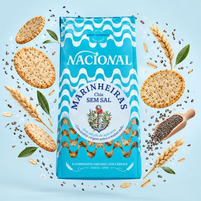 NACIONAL® Galletas Marineras con Chía Sin Sal 200g
