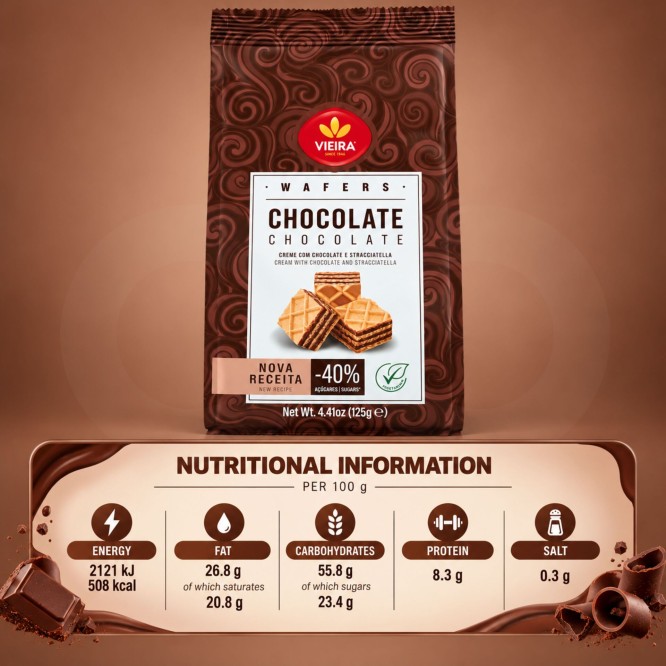 VIEIRAź Wafle Czekoladowe 125g