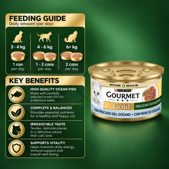 PURINA� Gourmet Gold D�lices Succulents aux Poissons de l'On