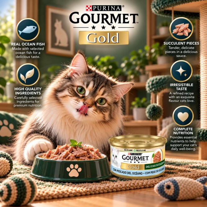 PURINA� Gourmet Gold D�lices Succulents aux Poissons de l'On