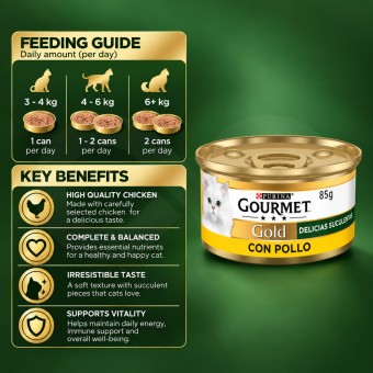 PURINAź Gourmet Gold Soczyste Przysmaki z Kurczakiem 85g