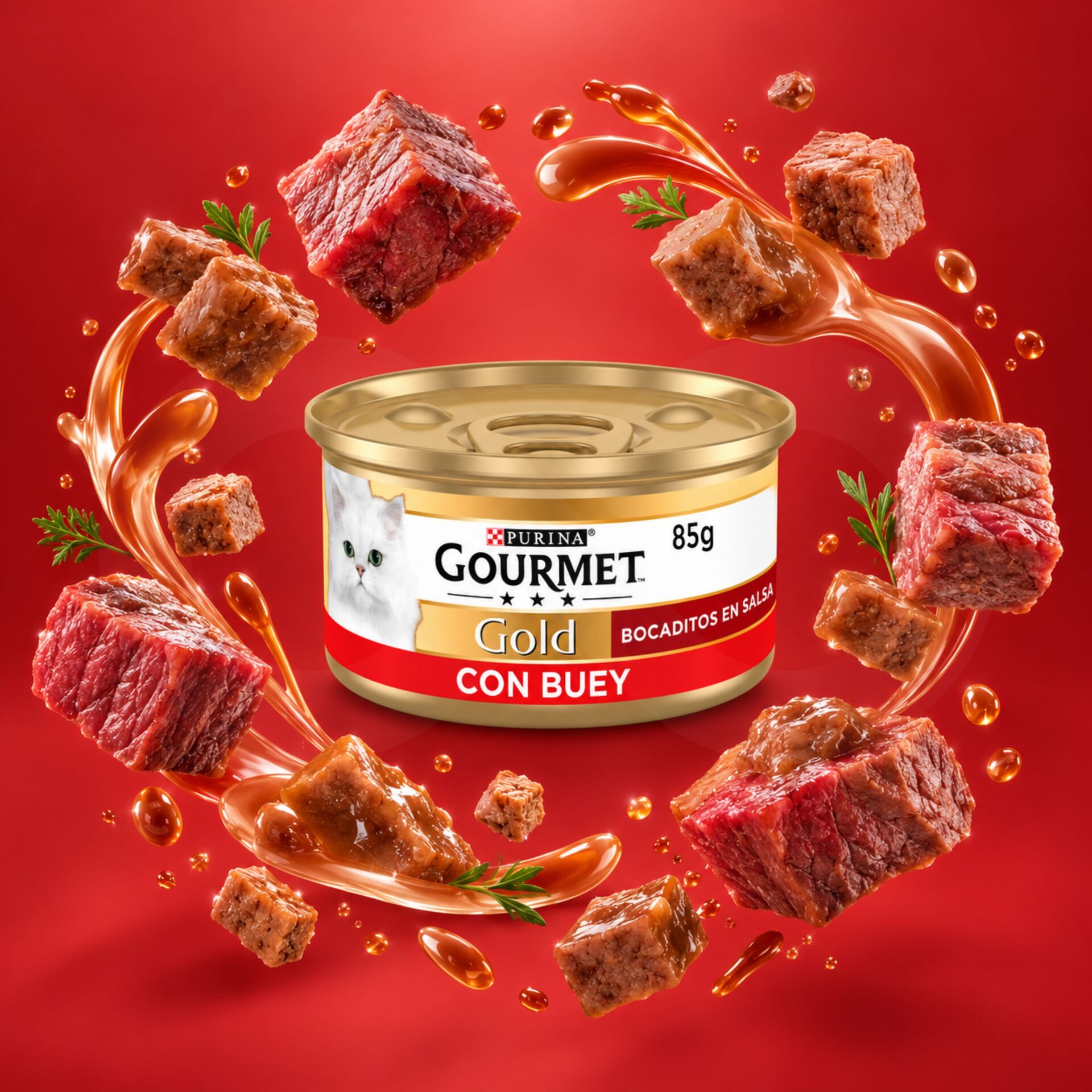 PURINAź Gourmet Gold Kawaleczki z Wolowina 85g