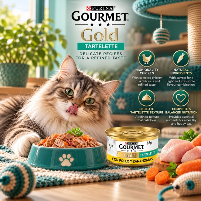 PURINA� Gourmet Gold Tartelette with Chicken and Carrot 85g
