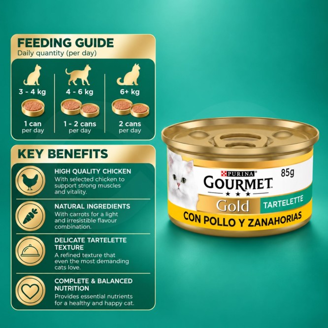 PURINA� Gourmet Gold Tartelette au Poulet et � la Carotte