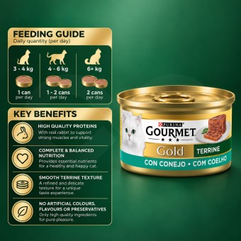 PURINA� Gourmet Gold Terrine met Konijn 85g