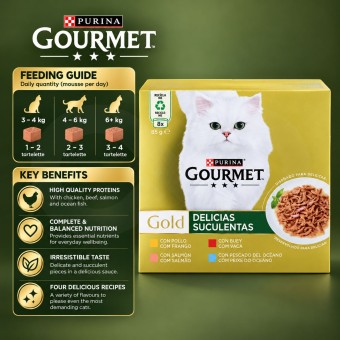 PURINA® Gourmet Gold Assortiment de Délices Succulents 680g