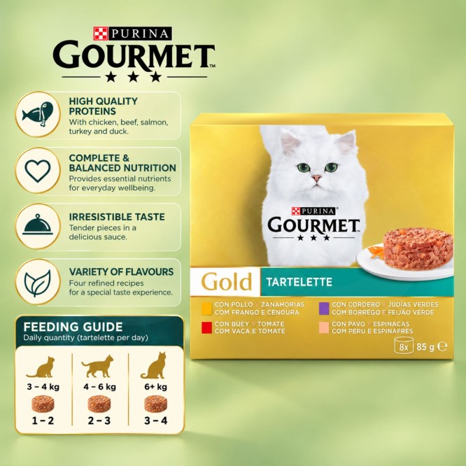 PURINA® Gourmet Gold Mix di Tortine 680g