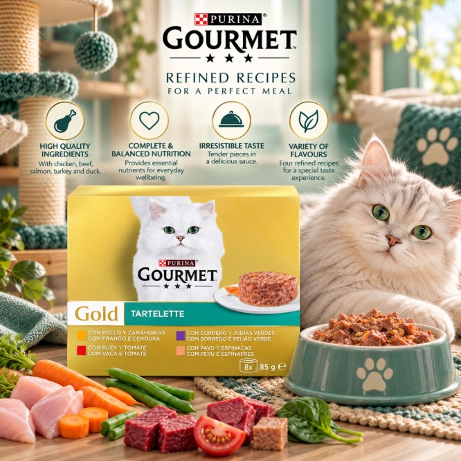 PURINA� Gourmet Gold Tartelette Mix 680g