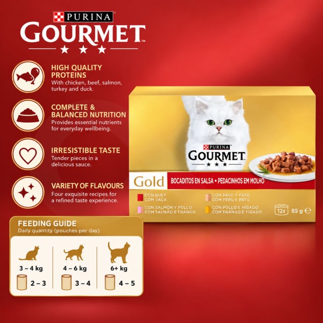 PURINAŽ Gourmet Gold Beef Chunks 1020g