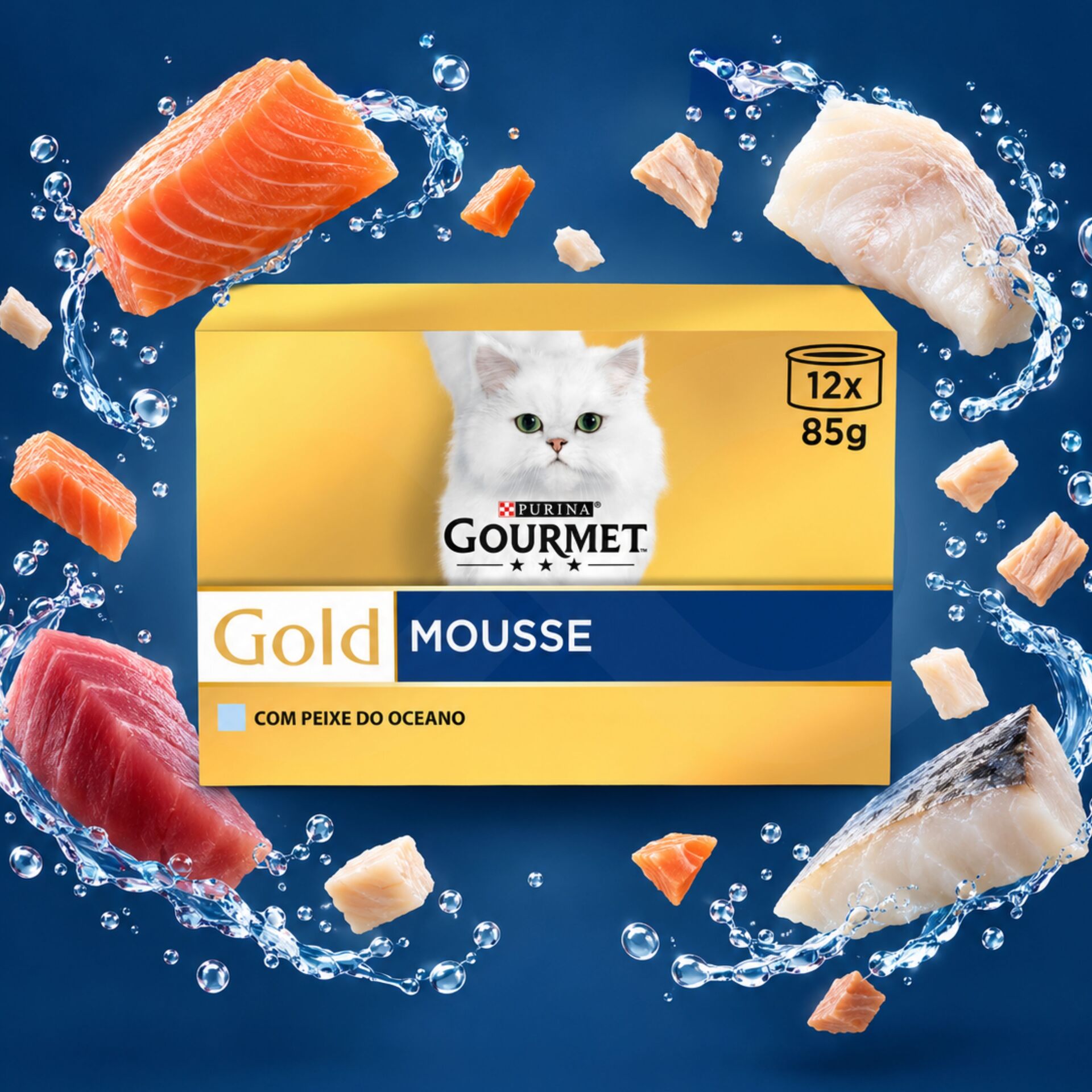 PURINA® Gourmet Gold Mousse au Poisson de l'Océan 1020g