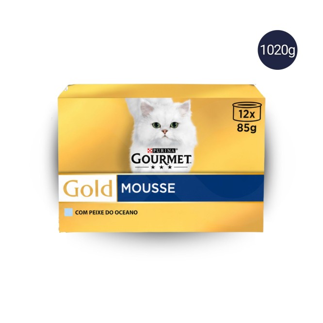PURINA® Gourmet Gold Mousse Peixes Oceano 1020g