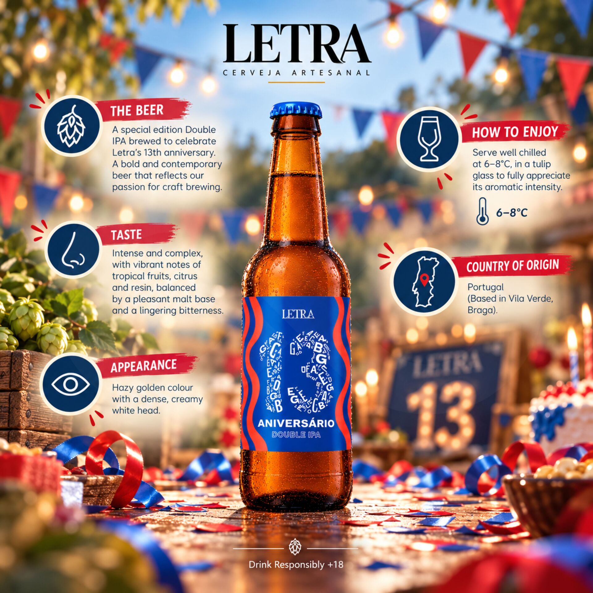 LETRA® 13º Aniversário Cerveja 330ml