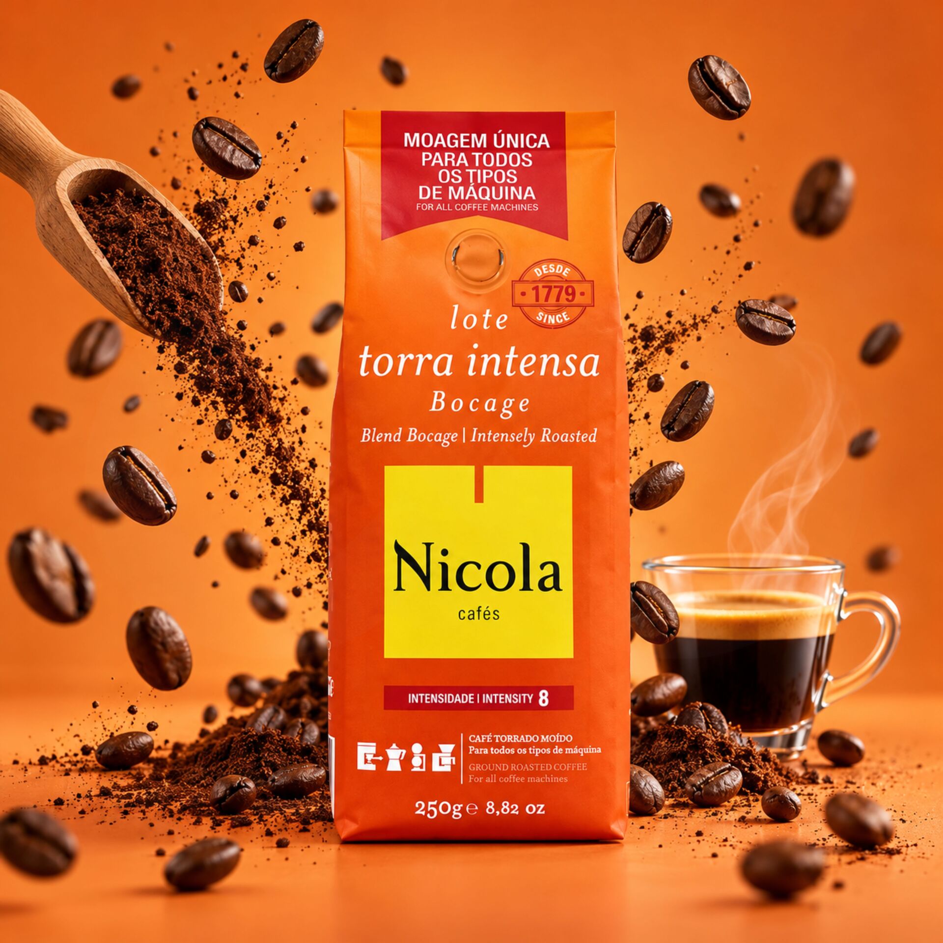 NICOLA® Café Moulu Bocage Torréfaction Intense 250g